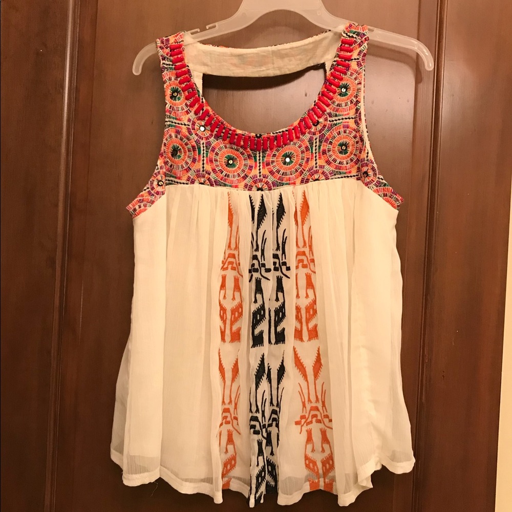 Embroidered Anthropologie top